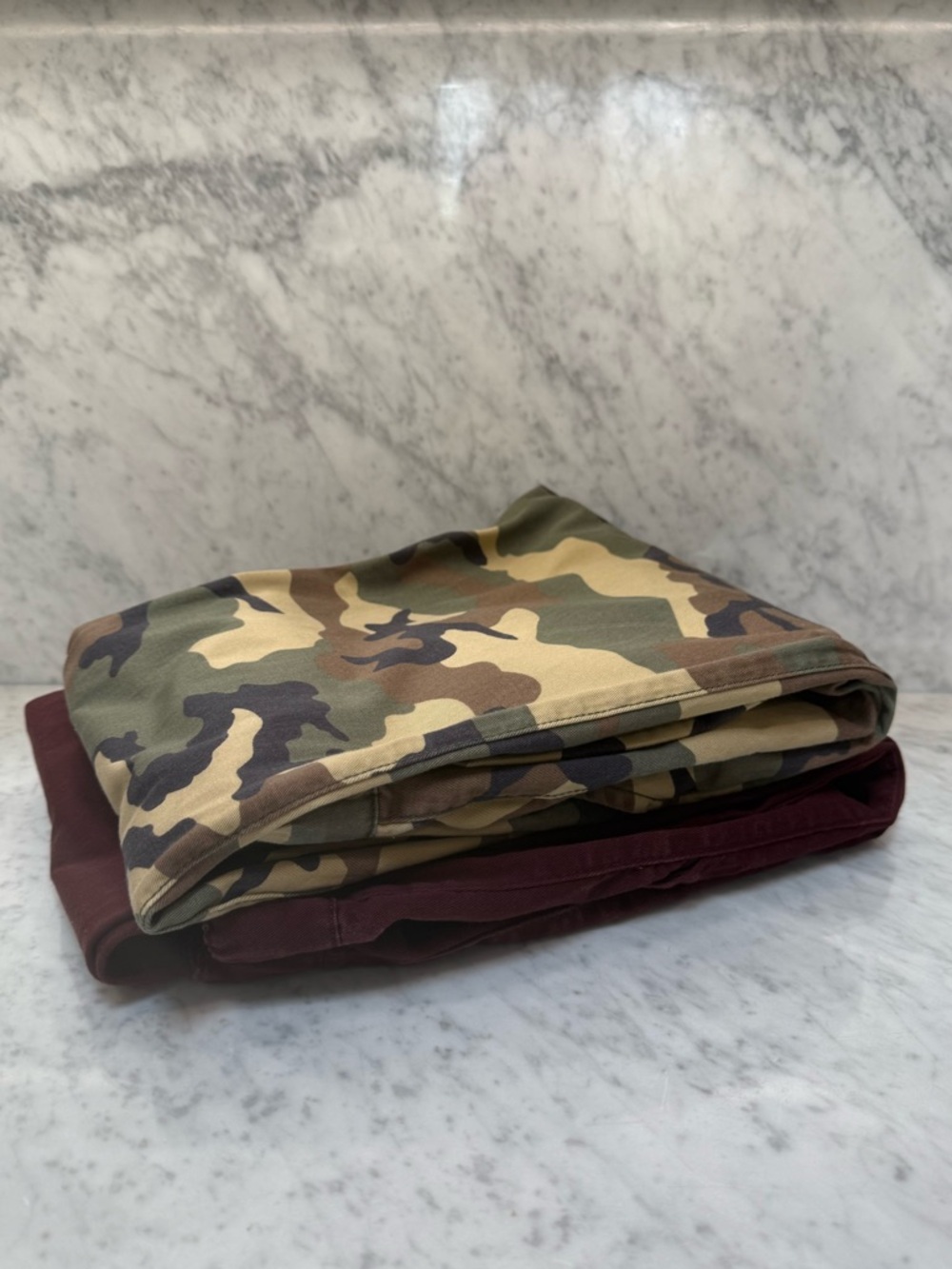 Matchstick Men Set of Joggers in Camo and Burgundy